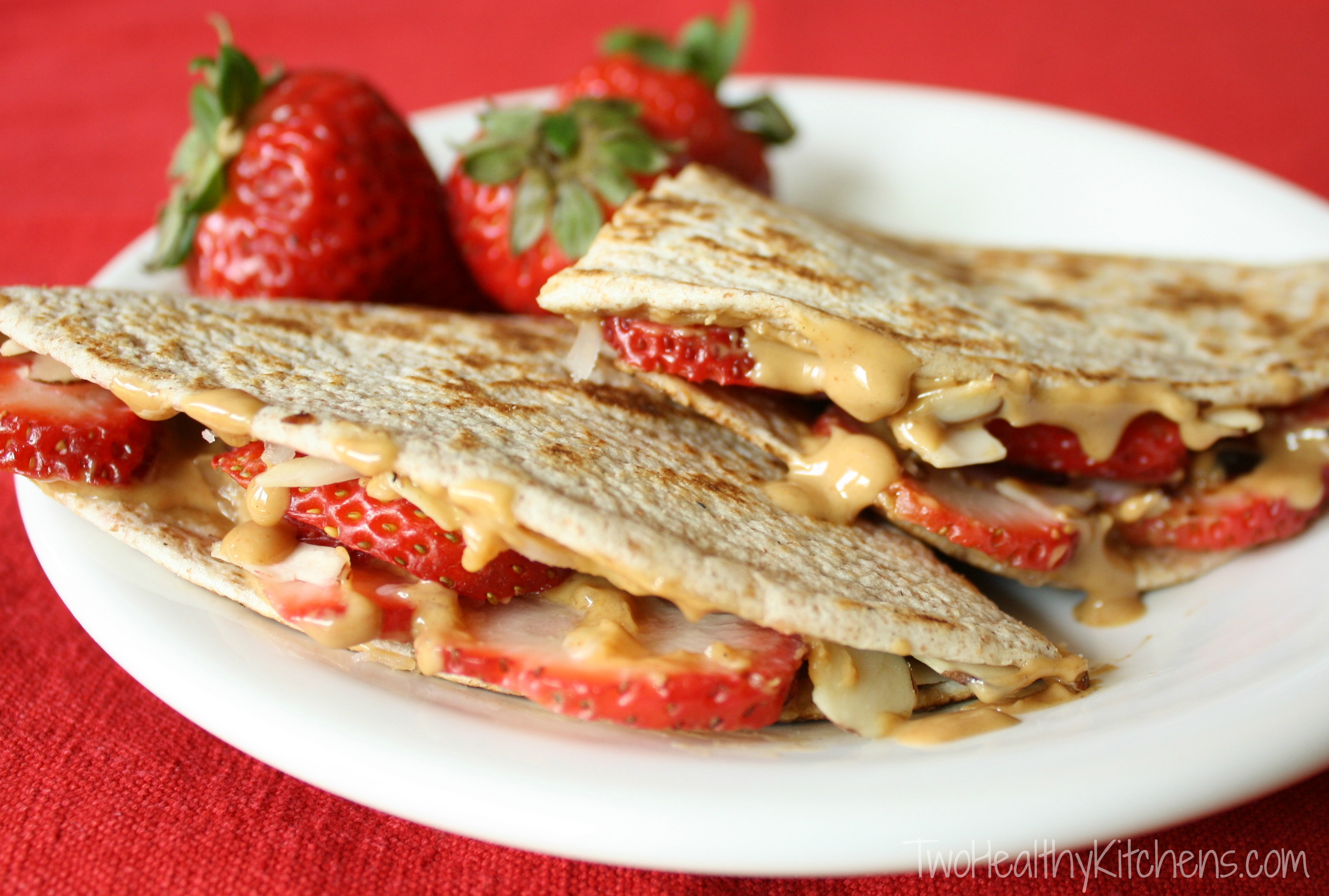 StrawberryPeanut Butter Quesadillas
