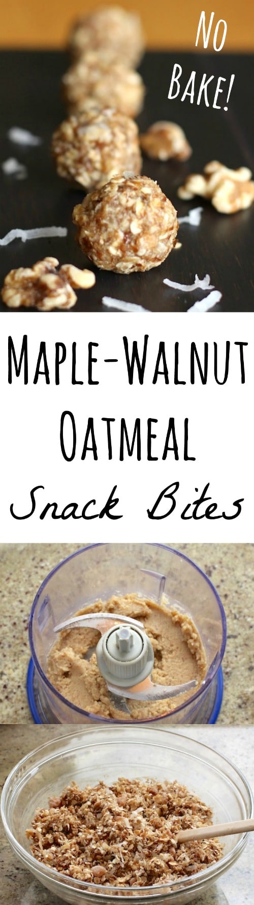 NoBake MapleWalnut Oatmeal Snack Bites