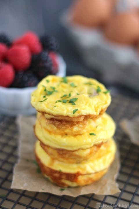 Mini Crustless Quiche Cups with Sausage and Cheese - Two ...