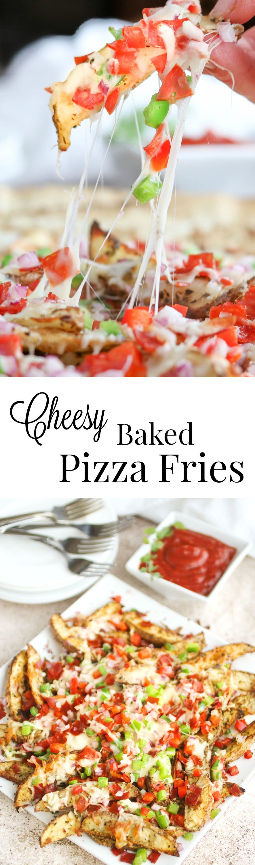 Cheesy OvenBaked Pizza Fries Two Healthy Kitchens
