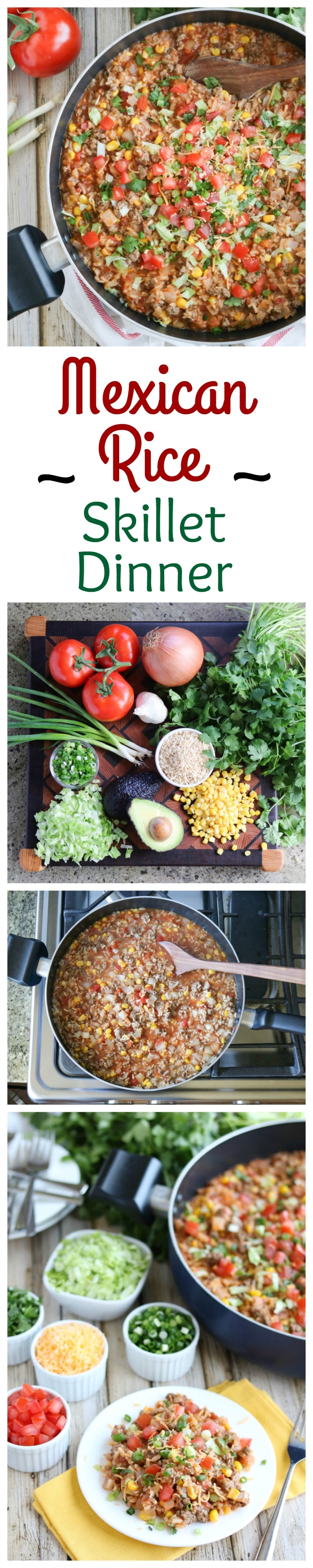 OnePot Mexican Rice Skillet Dinner Two Healthy Kitchens