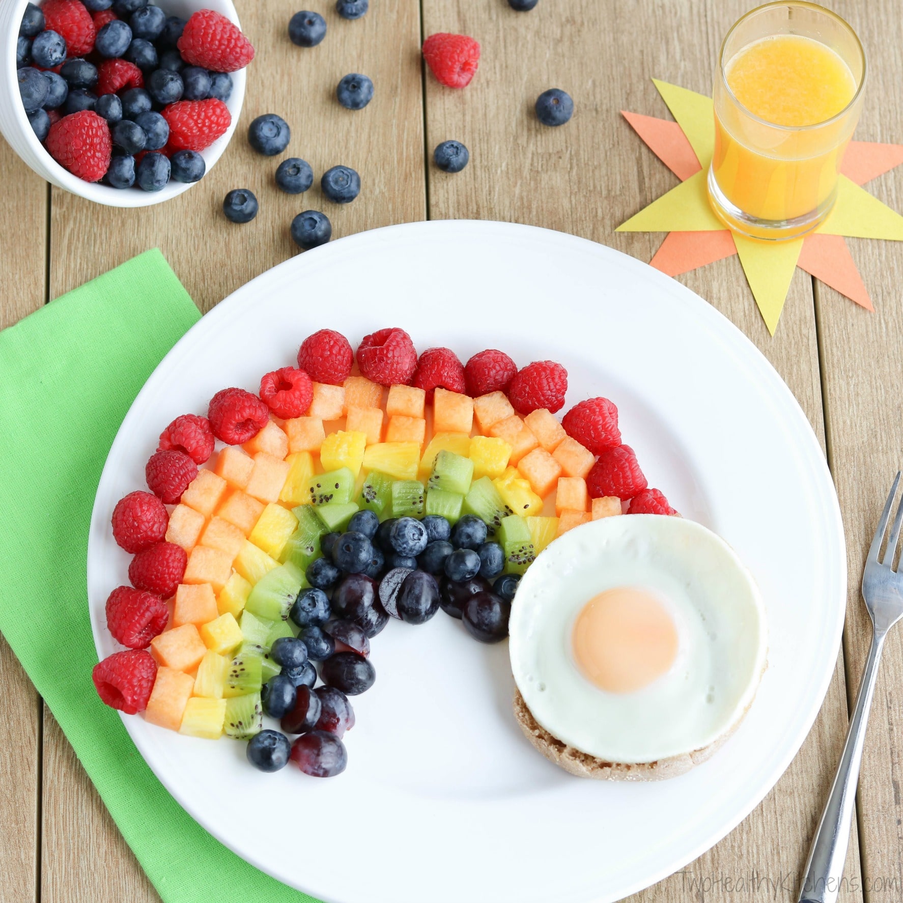 Fruit Rainbow with a Pot of Gold (Fun Breakfast Idea for Kids!) - Two ...